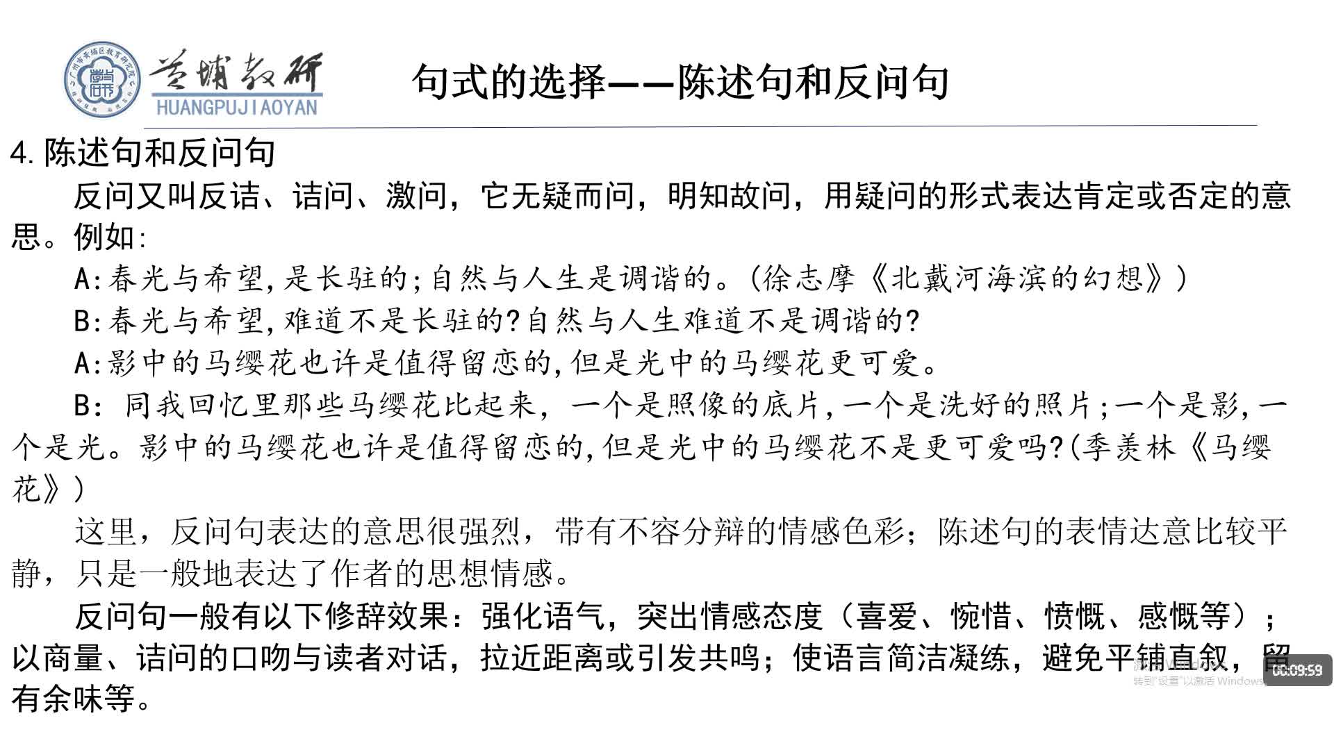 8《赏析表达效果---句式的选择》王成晶